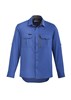 SYZMIK MENS OUTDOOR RIPSTOP LONG SLEEVE SHIRT  BLUE  SIZE SMALL