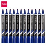 DELI THINK PERMANENT MARKER BULLET TIP 15MM BLUE BOX 12