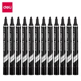 DELI THINK PERMANENT MARKER CHISEL TIP 5MM BLACK BOX 12
