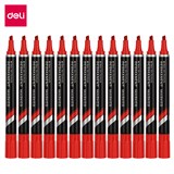 DELI THINK PERMANENT MARKER CHISEL TIP 5MM RED BOX 12