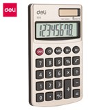 DELI POCKET CALCULATOR METAL 8 DIGITS WITH COVER GOLDEN