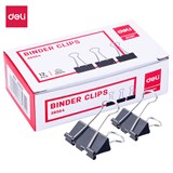 DELI FOLDBACK CLIP 25MM BLACK BOX 12