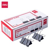DELI FOLDBACK CLIP 32MM BLACK BOX 12