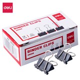 DELI FOLDBACK CLIP 15MM BLACK BOX 12