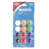 DELI WHITEBOARD MAGNETS 20MM ROUND ASSORTED PACK 12