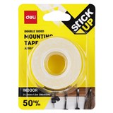 DELI STICK UP 25MM X 15M FOAM MOUNTING TAPE