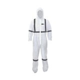 PROVEK TYPE 56 DISPOSABLE COVERALLS WITH REFLECTIVE TAPE  WHITE  SIZE 2XL