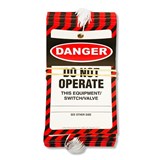DANGER  DO NOT OPERATE TAGS  PK100  TEAR PROOF  CW EYELET  STRING