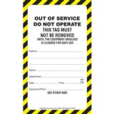 OUT OF SERVICE TAGS  PK100  TEAR PROOF  CW EYELET  STRING