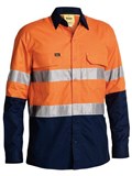 BISLEY BS6415T X AIRFLOW HIVIS RIPSTOP SHIRT WITH REFLECTIVE TAPE  ORANGENAVY  SIZE 3XL
