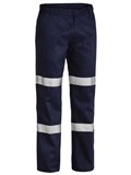 BISLEY BP6003T COTTON DRILL WORK PANTS WITH BIOMOTION TAPE  NAVY  SIZE 112R