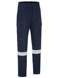 BISLEY BPC8580T APEX 240 FR RIPSTOP CARGO PANTS WITH REFLECTIVE TAPE  NAVY  SIZE 112R