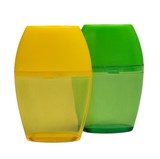 GNS PENCIL SHARPENER 1HOLE WITH CANISTER ASSORTED COLOURS