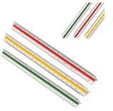 TRIANGULAR SCALE RULER 300MM  with 6 Metric Scales