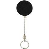 REXEL ID RETRACTABLE METAL KEY HOLDER REEL STEEL CABLE BLACK