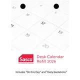 SASCO THCR DESK CALENDAR REFILL TOP PUNCH 2026