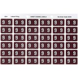 AVERY 43349 LATERAL FILE LABEL SIDE TAB YEAR CODE 9 25 X 38MM BROWN PACK 180