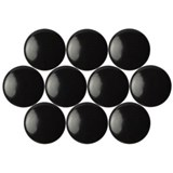 QUARTET MAGNETIC BUTTONS 30MM BLACK PACK 10