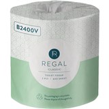 REGAL CLASSIC TOILET ROLL WRAPPED 2PLY 400 SHEET WHITE