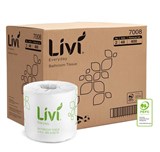 LIVI 7008 EVERYDAY TOILET TISSUE ROLL 2PLY 400 SHEET CARTON 48