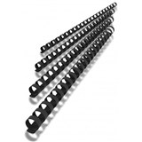 GOLD SOVEREIGN PLASTIC BINDING COMB ROUND 21 LOOP 12MM A4 BLACK BOX 100