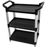 COMPASS COMPACT 3 SHELF UTILITY CART BLACK