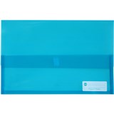 MARBIG POLYPICK DOCUMENT WALLET FOOLSCAP TRANSLUCENT MARINE