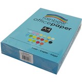 RAINBOW COLOURED A4 COPY PAPER 80GSM 500 SHEETS BRIGHT BLUE