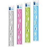 STAEDTLER FLEXIBLE PLASTIC RULER 300MM ASSORTED