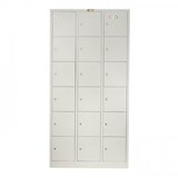 METAL LOCKER 18 DOOR WITH CAM LOCK 900 X 450 X 1850MM GREY