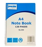 PREMIER SPIRAL NOTEBOOK 120 PAGES 80GSM A4