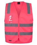 JBS HIVIS DN ZIP SAFETY VEST WITH TAPE  PINK  SIZE LARGE