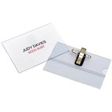 REXEL ID RECYCLED CONVENTION CARD HOLDER PIN PACK 50