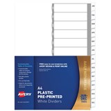 AVERY 85613 L741112 DIVIDER JANDEC INDEX TAB A4 WHITE
