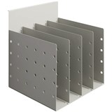 RAPID SCREEN DOCUMENT DIVIDER 4 SPACE PRECIOUS SILVER