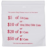 MARBIG COIN PRESS SEAL BAG 60 MICRON 110 X 100MM CLEARRED PACK 100