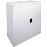 RAPIDLINE GO SWING DOOR STEEL CUPBOARD 2 SHELVES 1015 X 910 X 450MM SILVER GREY