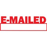 XSTAMPER 1650 PREINKED MESSAGE STAMP EMAILEDDATE 42 X 13MM RED