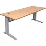 RAPID SPAN DESK WITH METAL MODESTY PANEL 1200 X 700 X 730MM BEECHWHITE