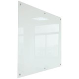 RAPIDLINE GLASS WRITING BOARD WITH CHROME FITTINGS 1800 X 900 X 15MM WHITE