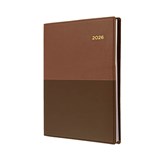 COLLINS VANESSA 145V90 DIARY DAY TO PAGE A4 TAN