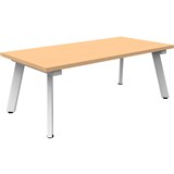 RAPIDLINE ETERNITY COFFEE TABLE 1200 X 600MM BEECHWHITE SATIN