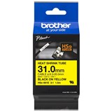 BROTHER HSE661E HEAT SHRINK TUBE LABELLING TAPE 31MM BLACK ON YELLOW