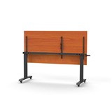 RAPIDLINE BOOST HEIGHT ADJUST FLIP TOP TABLE 1800 X 750 X 725MM CHERRY TOP AND BLACK PC FRAME