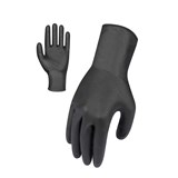 SAFETOUCH DISPOSABLE POWDERFREE HEAVY DUTY NITRILE GLOVE MEDIUM BLACK PACK 50
