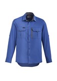 SYZMIK MENS OUTDOOR RIPSTOP LONG SLEEVE SHIRT  BLUE  SIZE XL